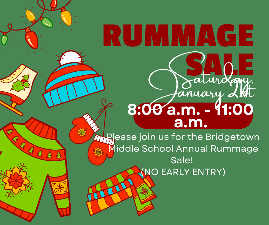 flyer for BMS rummage sale